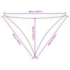 vidaXL Senčno jadro oksford blago trikotno 5x5x6 m krem