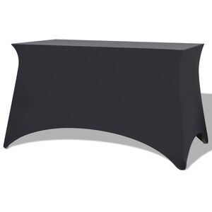 vidaXL Raztegljiva Prevleka za Mizo 2 kosa 120x60,5x74 cm Antracitna