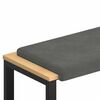 vidaXL Blazina za klop korduroy Temno siva Globina 35 cm