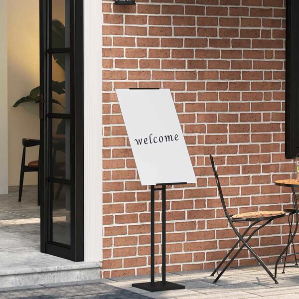 vidaXL Razstave na sejmih Črna 26,5 x 26,5 x 150 cm Jeklo