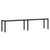 vidaXL klop Bela 200 x 35 x 45 cm Masivno borovo les
