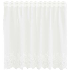 vidaXL Čipkasta Zavesa Bela 80 x 150 cm Poliester