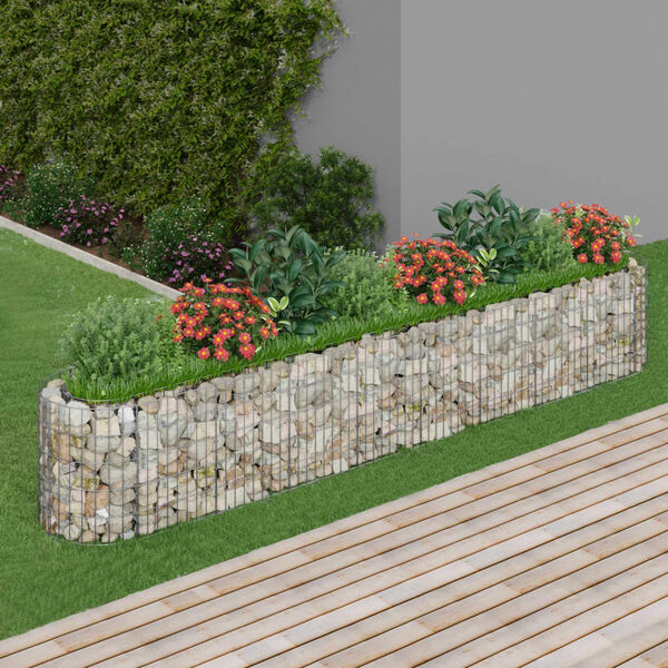 vidaXL Visoka greda gabion pocinkano železo 330x50x50 cm