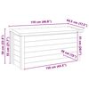 vidaXL Shranjevalna škatla Rjava 119 x 44.5 x 58 cm Impregniran bor