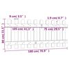 vidaXL Ograja 180x80 cm impregnirana trdna borovina