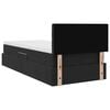 vidaXL Postelja s shranjevanjem z vzmetnico Črna 90 x 200 cm Žamet