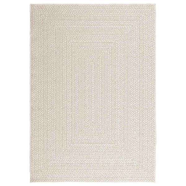 vidaXL Rug "ZIZUR" Cream 120x170 cm Juta videz Notranje in zunanje