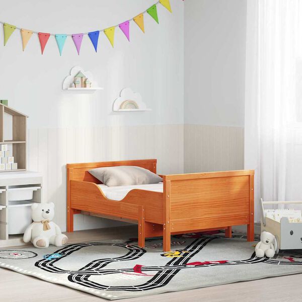 vidaXL Konstrukcija postelje Rjava 80 x 200 cm Masivno borovo les