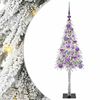 vidaXL Božično drevo med 150 LED z stojalom Bela 120 cm PE in jeklo