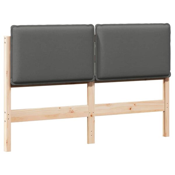 vidaXL Tapecirano vzglavje z vzglavjem Naravna in svetlo siva 150 cm