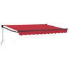vidaXL Vlečna tenda Rdeča 3,5 x 2 m 100% poliester in aluminij