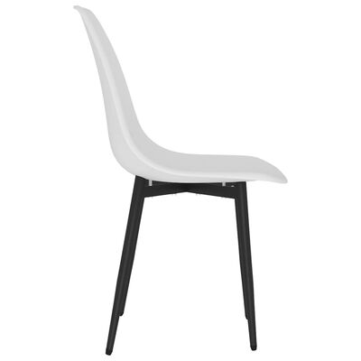 vidaXL Jedilni stoli 2 kosa bele barve PP