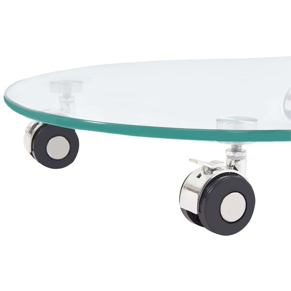 vidaXL Klubska mizica 45x40x58 cm kaljeno steklo