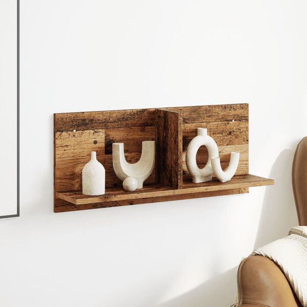 vidaXL Stenska omarica 70x16,5x30 cm starinski les inženirski les