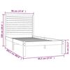 vidaXL Posteljni okvir iz trdnega lesa 90x200 cm