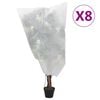 vidaXL Prevleka za rastline iz flisa z vrvico 8 kosi 70 g/m&sup2; 0,8x1 m