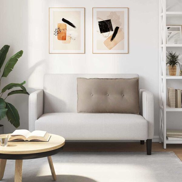 vidaXL Poglavni vzglavnik Taupe 80 x 50 cm Mikrofiber tkanina