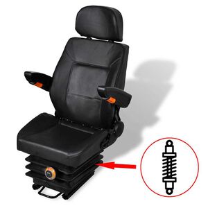 vidaXL Sedež za traktor z vzmetenjem