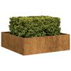 vidaXL Planter Rusty 100x100x30 cm Vremensko odporno jeklo