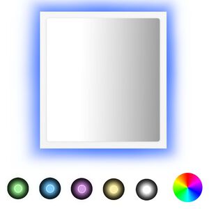 vidaXL Kopalni&scaron;ko ogledalo LED belo 40x8,5x37 cm akril