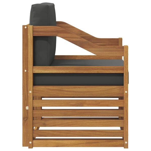 vidaXL Zunanja garnitura za sedenje Masivno akacijevo les in poliester