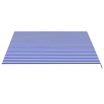 vidaXL Nadomestno blago za tendo modro in belo 4x3,5 m