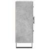 vidaXL Komoda betonsko siva 69,5x34x90 cm inženirski les