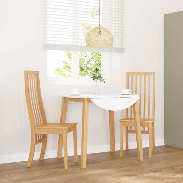 vidaXL Jedilni stoli 2 kosa masivne lesene gume