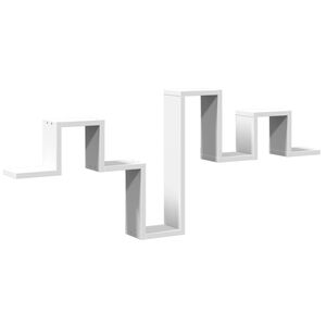 vidaXL Stenska polica bela 104,5x10x43 cm iverna plo&scaron;ča