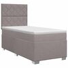 vidaXL Postelja boxspring z vzmetnico Taupe 80 x 200 cm Blago