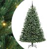 vidaXL Umetno Zložljivo Božično Drevo Zelena 210 cm PVC in kovina