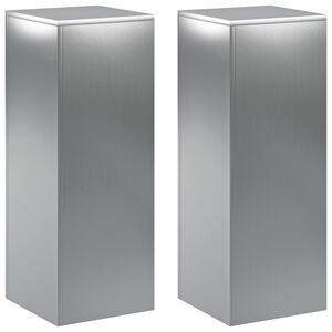 vidaXL Stojalo za rastline 2 pcs Srebrna 30 x 30 x 80 cm