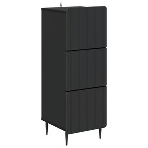 vidaXL Predalna omara Črna 33 x 34,5 x 92 cm Inženirski les