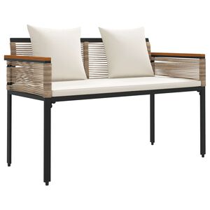 vidaXL Zunanja klop 2 -Seater 117 x 54 x 74.5 cm poli ratan