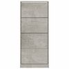 vidaXL Omarica za čevlje betonsko siva 63x24x147 cm inženirski les