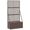 vidaXL Gredni pergola sadilnik Rjava 70 x 30 x 135 cm Kovina
