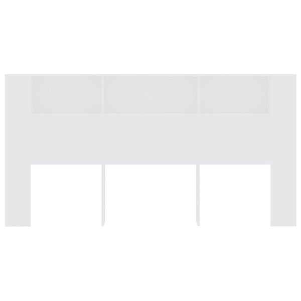 vidaXL Vzglavna omarica bela 200x18,5x104,5 cm