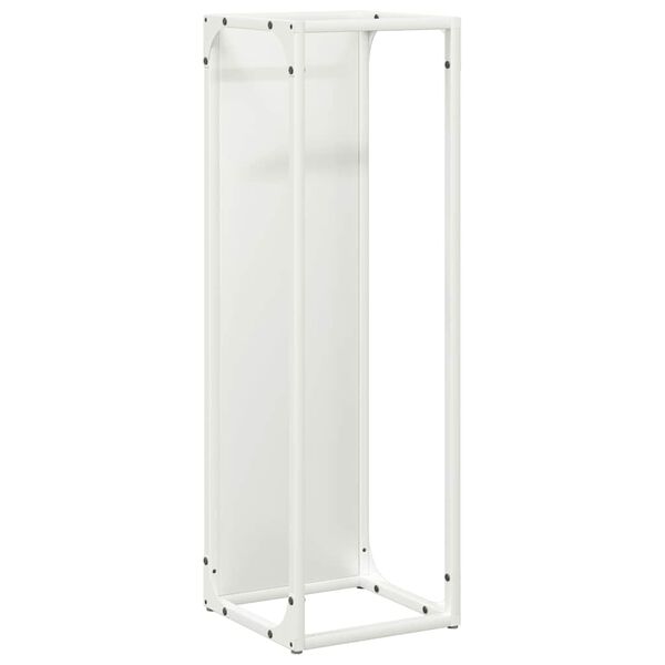 vidaXL Stojalo za drva White 25x25x80 cm Hladno valjano jeklo