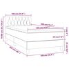 vidaXL Box spring postelja z vzmetnico LED temno modra 100x200cm žamet