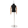 vidaXL Prilagodljiv maneken 120-157 cm z osnovo Uniseks PP Črna