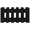 vidaXL Vrtno korito z ograjico črn 60x30x30 cm trdna borovina