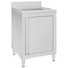 vidaXL Kuhinjska omarica za umivalnik 60x60x96 cm nerjaveče jeklo