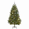 vidaXL Umetna novoletna jelka 300 LED diod in komplet bučk 300 cm