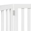 vidaXL Vrata za pse zložljiva 2 panela bela 160 cm topolovina