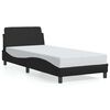 vidaXL Posteljni okvir Dover črne barve 90x190 cm umetno usnje