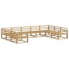 vidaXL Zunanja garnitura za sedenje 9 pcs Bela 404 x 251,5 x 73 cm