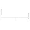 vidaXL Kovinski posteljni okvir z vzglavjem in vznožjem bel 80x200 cm