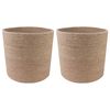 vidaXL Komplet loncev za rastline 2 kos Naravna &Oslash; 21 x 21 cm