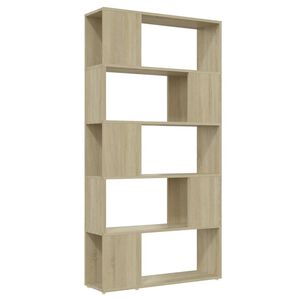 vidaXL Knjižna omara za razdelitev prostora sonoma hrast 80x24x155 cm