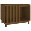 vidaXL Pasja uta medeno rjava 90x60x67 cm trdna borovina